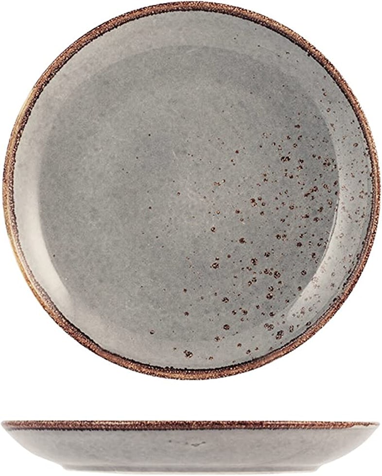 H&H Lifestile Montblanc Set piatti fondi in stoneware cm. 18 - confezione  da 6 pezzi