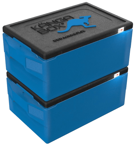 schwarz Thermobox KÄNGABOX® Warmhaltebox Isolierbox Kühlbox GN 1/1-46 Liter 