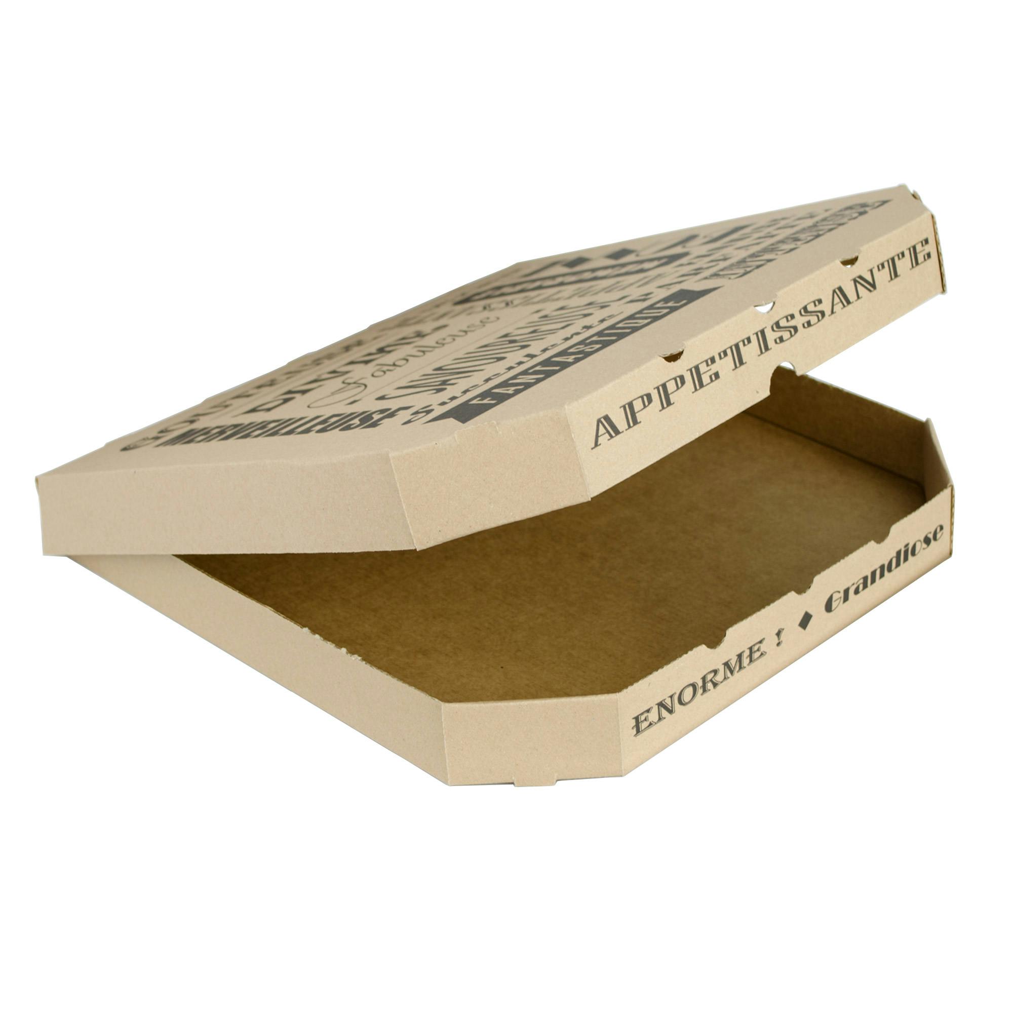 Boite pizza green box treviso - 34,5 x 34,5 x 4 cm - par 100 - RETIF