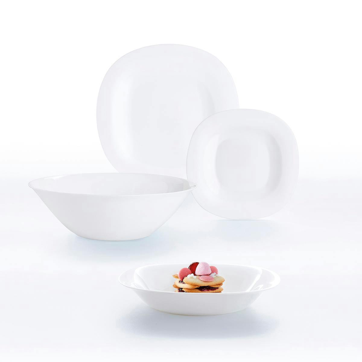 Luminarc - Juego De 6 Tazas Blancas De Opal Para Café, Tarro Moderno  Minimalista, Diseño Liso, Capuchino, Té, Infusiones, 320 ml.