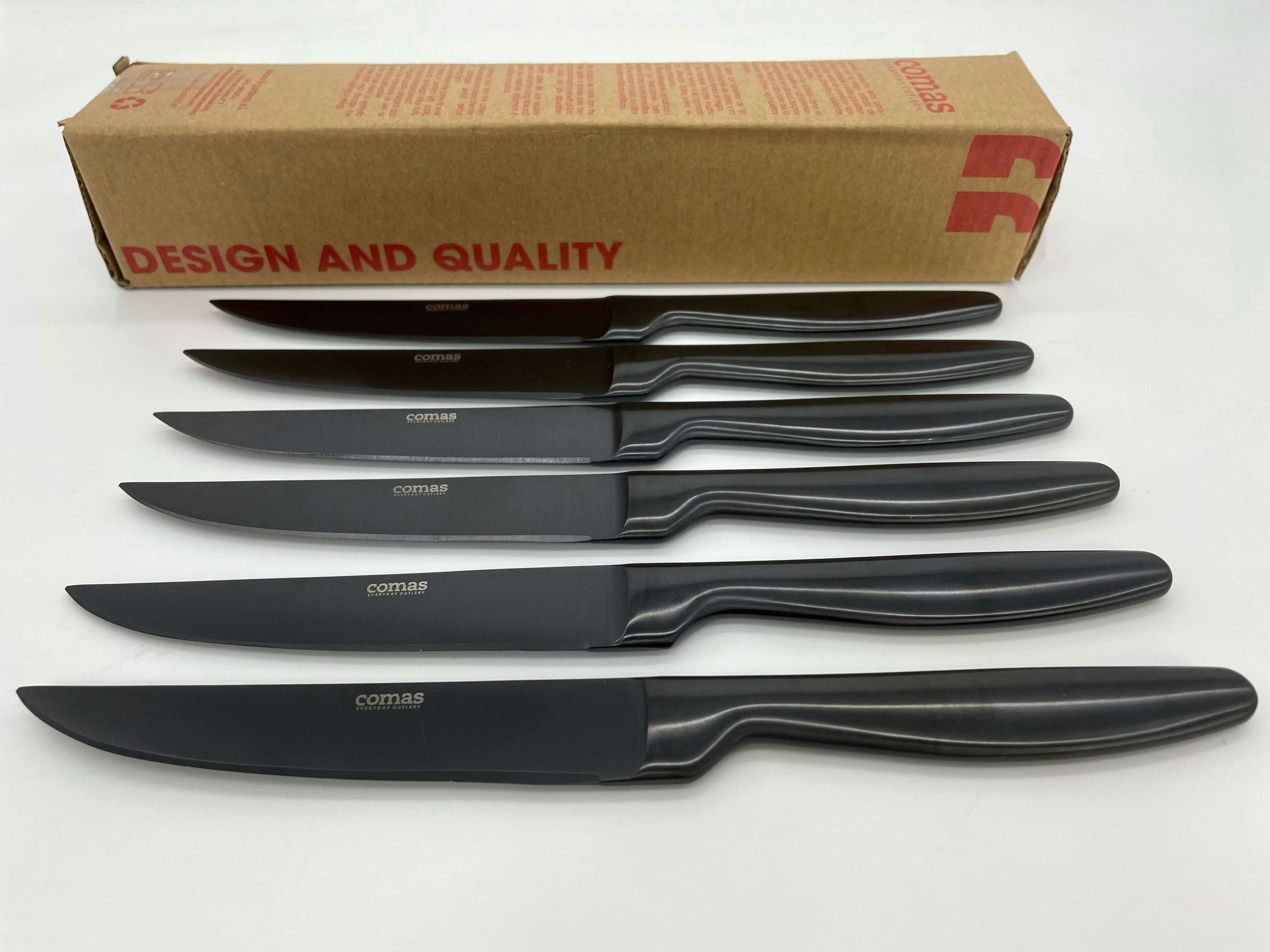6er Set Comas Steakmesser Grillbesteck edler Griff Edelstahl K6 BOJ