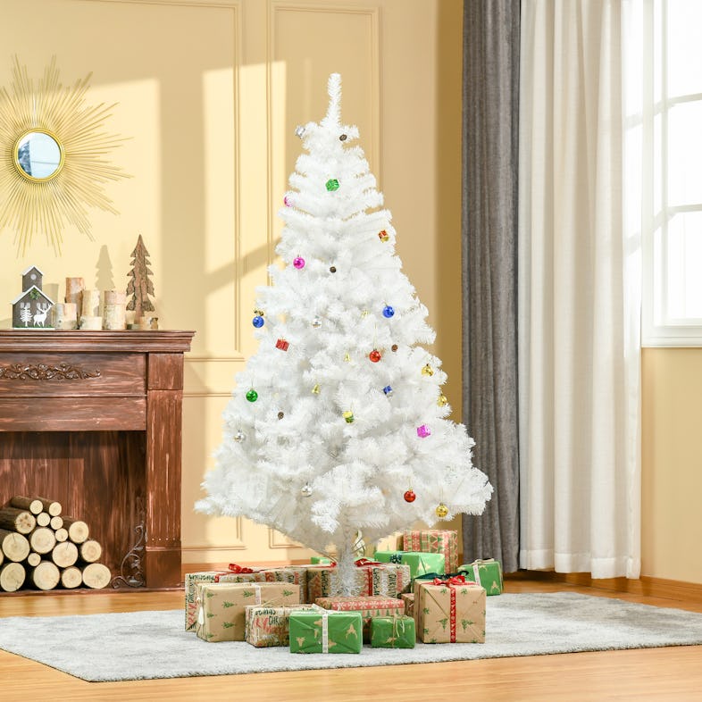 HOMCOM Albero di Natale 180cm con Addobbi, Decorazioni e 930 Rami