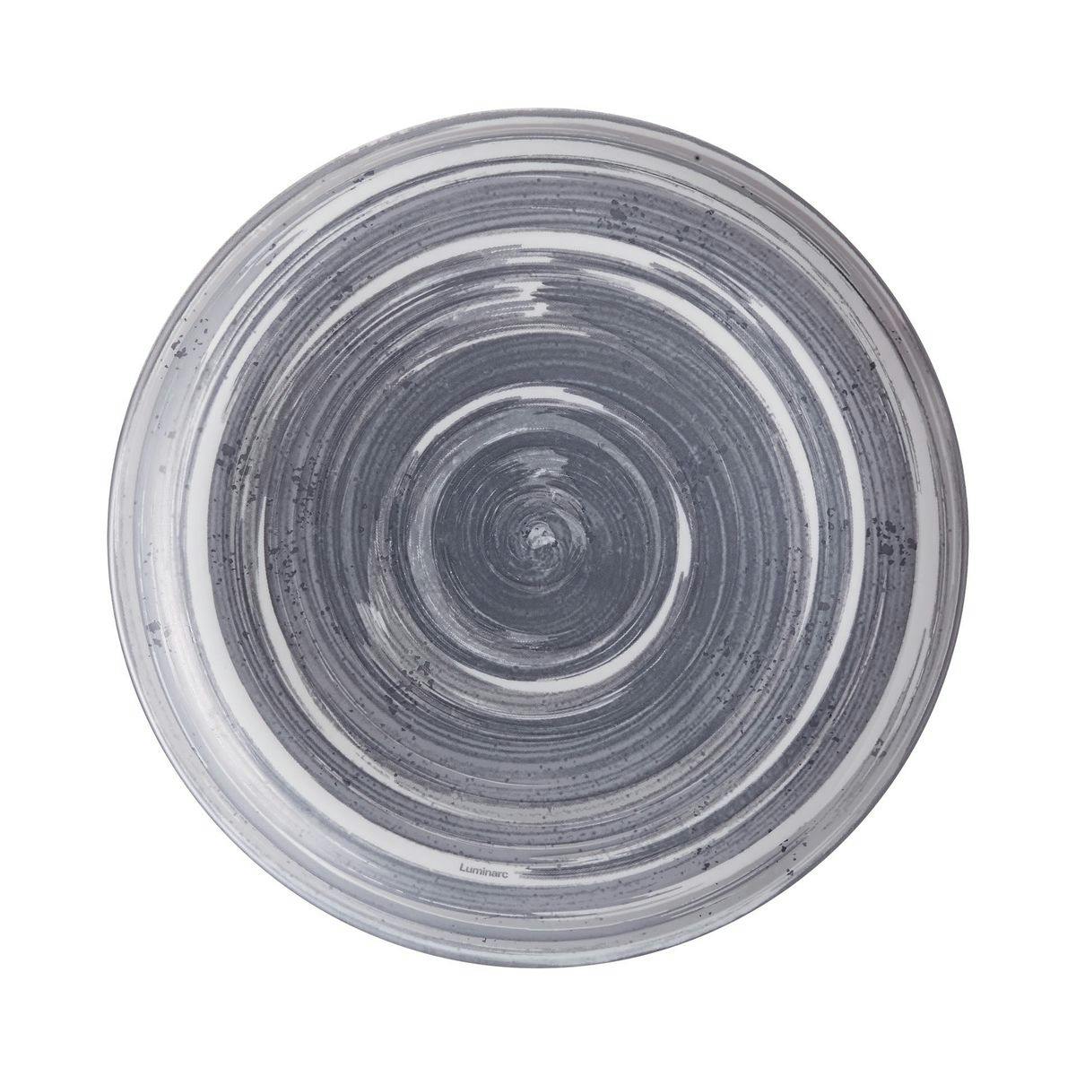 Assiette plate noire 25 cm Slate - La Table d'Arc