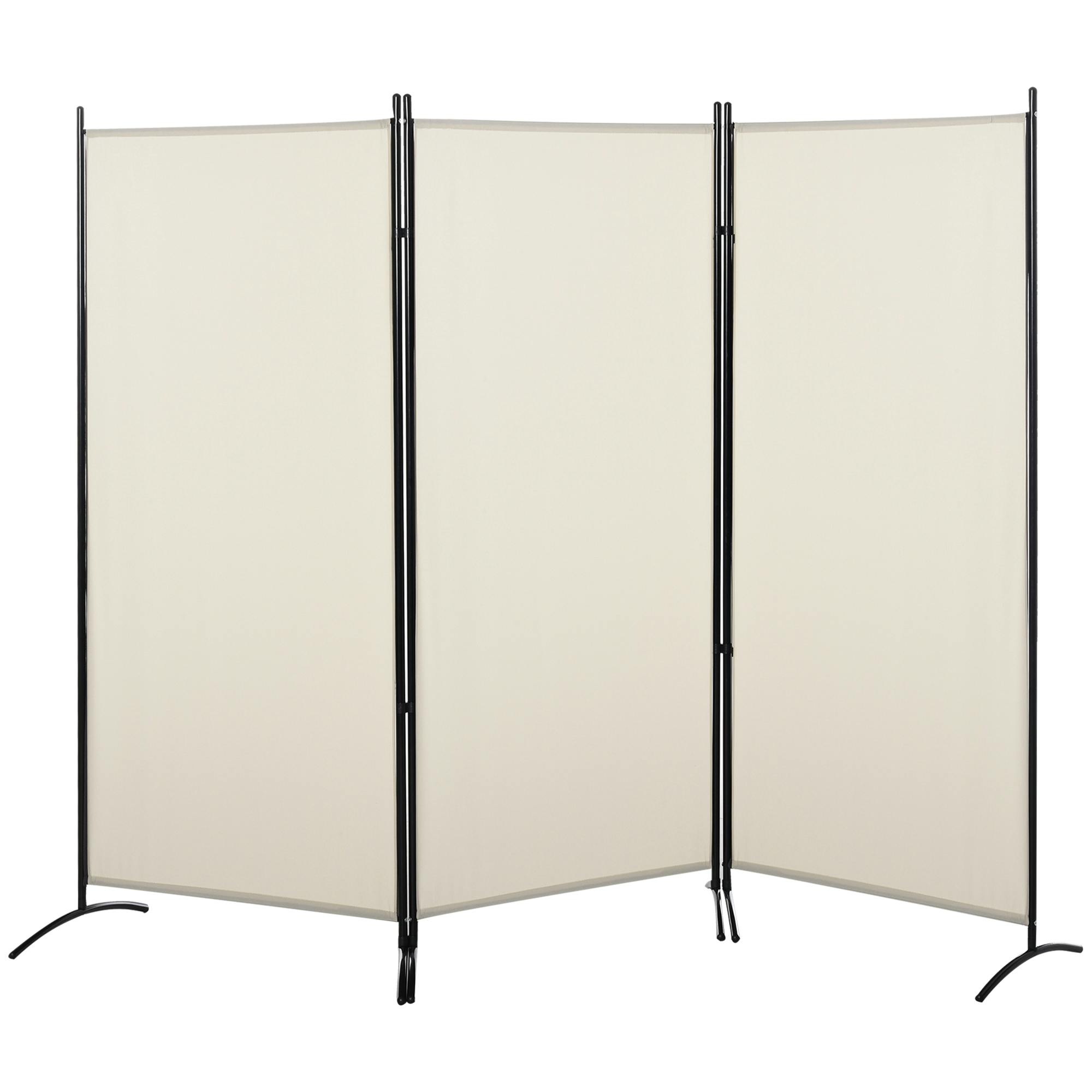 HOMCOM Biombo Separador de Ambientes de 3 Paneles Plegable de Cuerda de  Papel 120x170cm Decoración para Dormitorio Salón Blanco