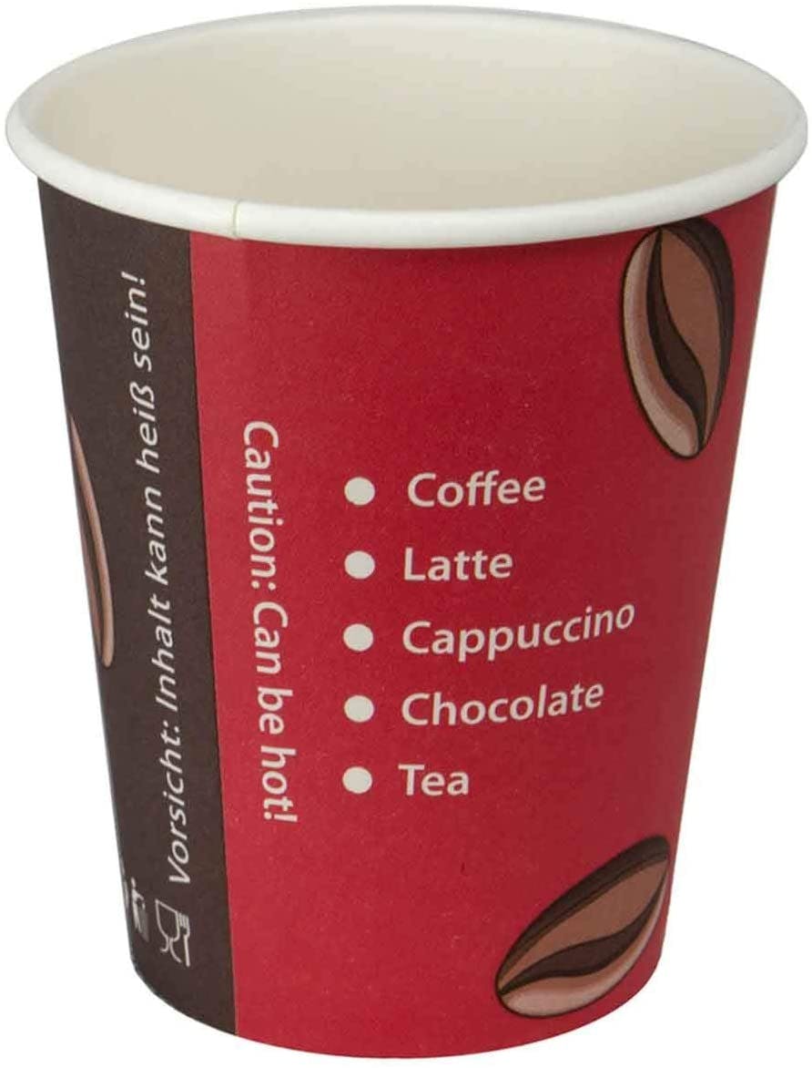 200x 200ml Pappbecher Einweg Kaffee Becher Coffee to go Paper-Cups 