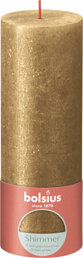 Bolsius Vassoio 6 ceri Rustici 13cm altezza, 6,8cm diametro