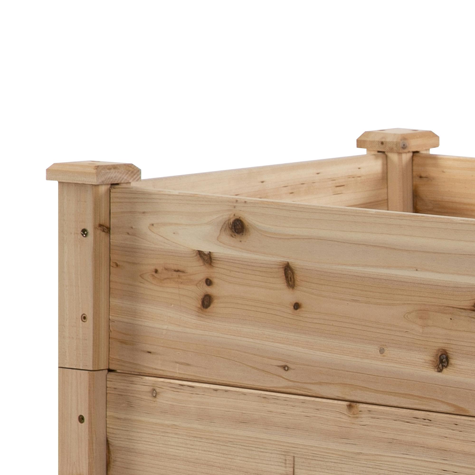 Outsunny Fioriera in Legno Verticale a 3 Livelli Carrello