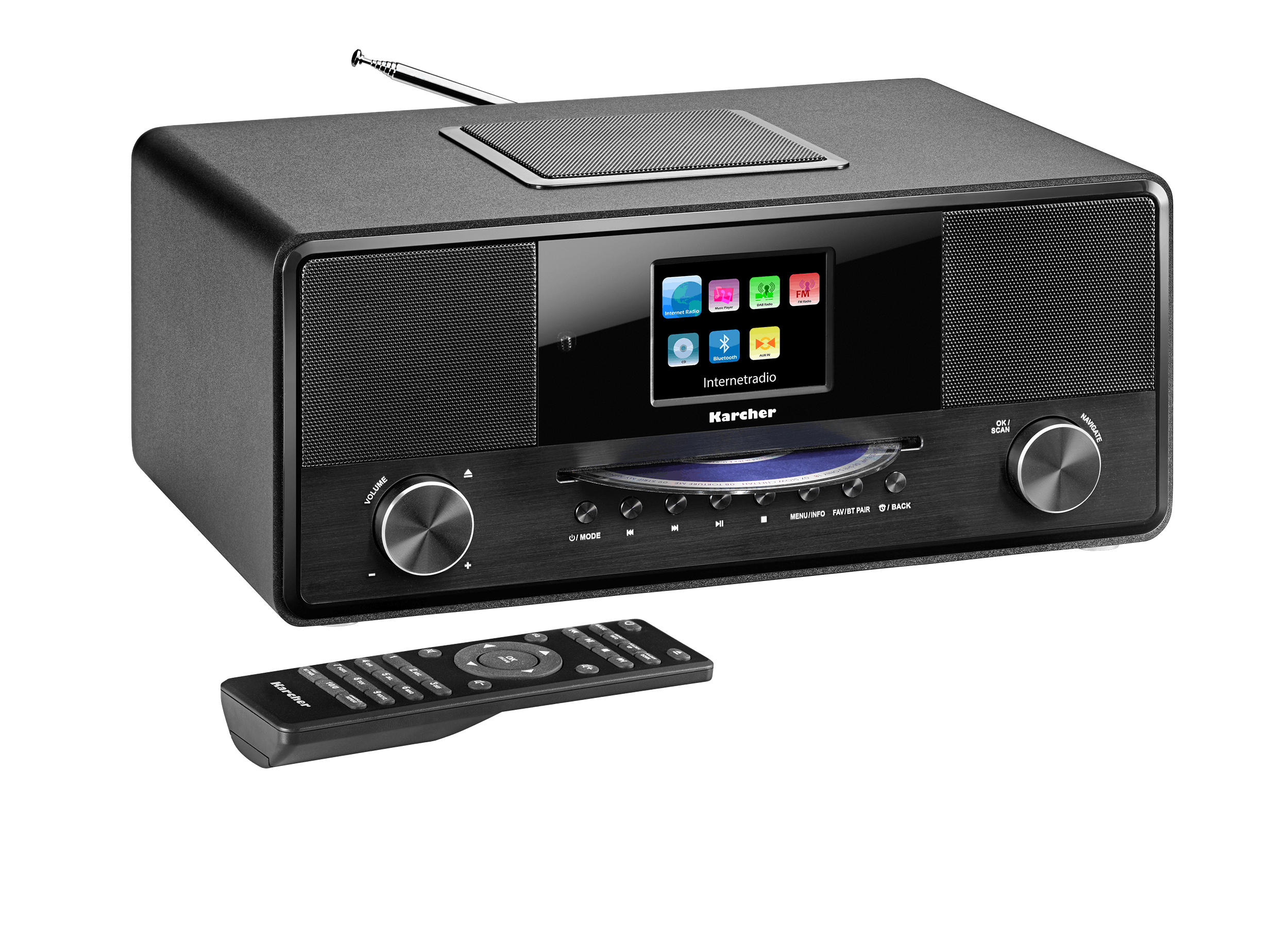 Karcher DAB 9000CDi Internetradio integrierter UKW - Marktplatz - mit METRO - Bluetooth | Subwoofer / DAB+ CD-Player