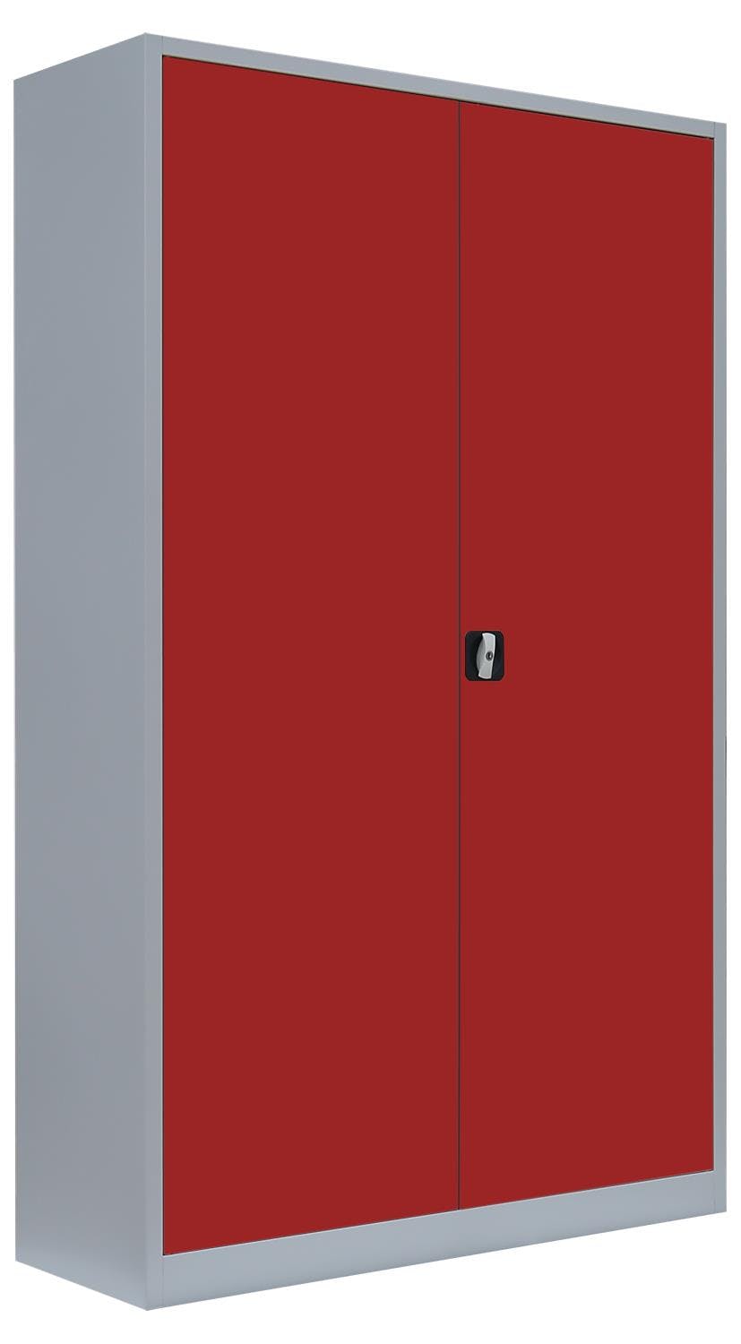 Werkzeugschrank Abschließbar 95x50x194 Cm | Stahlschrank Mit 4 Böden | Für Werkstatt & Büro