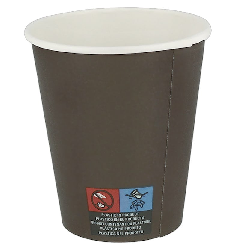 100 vasos desechables café kraft de 240 ml / 8 oz, vasos de cartón