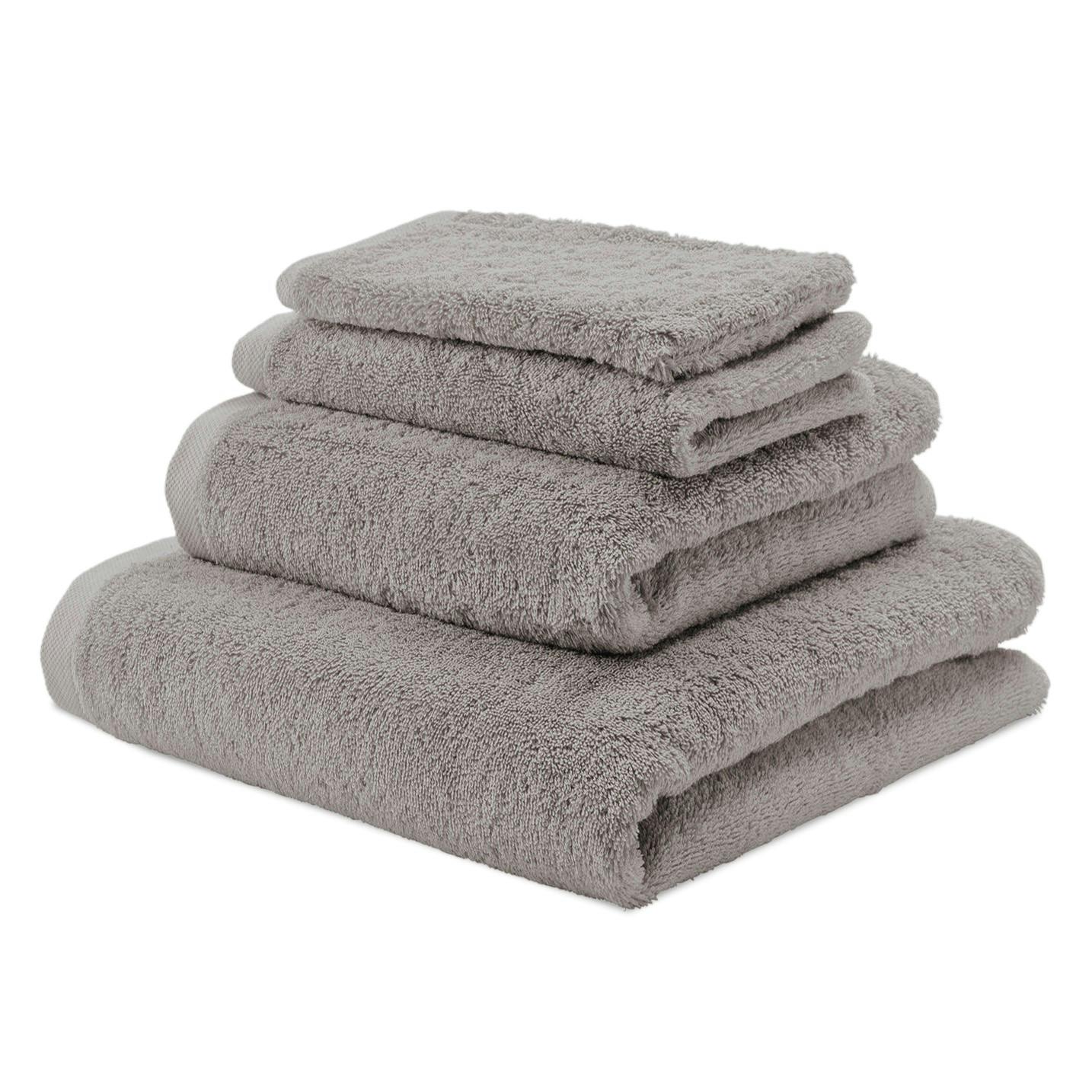 Juego de toallas Gris claro 100% algodón orgánico de 700 gramos