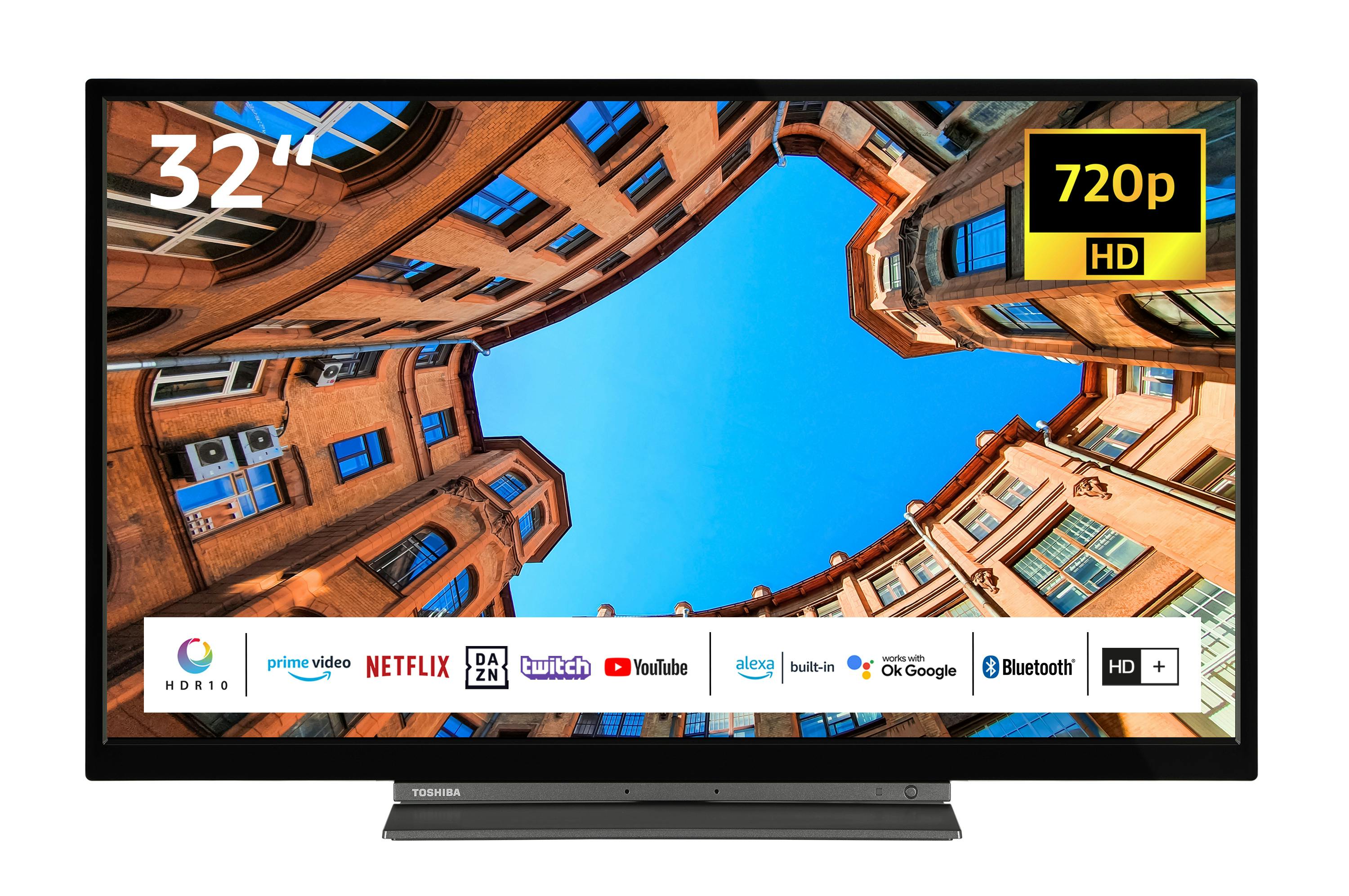 Toshiba 32WK3C63DAW 32 Zoll Fernseher Built-In, Marktplatz (HD METRO / Alexa ready, Monate Smart - Triple-Tuner) HD+ | TV Inkl. HDR, 6