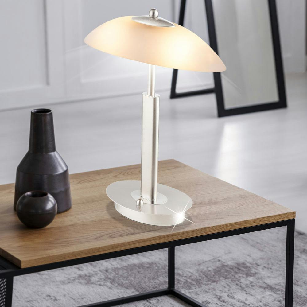 Design LED Schreib Tisch Leuchte Schlaf Zimmer Chrom Lese Spot Beistell Lampe 
