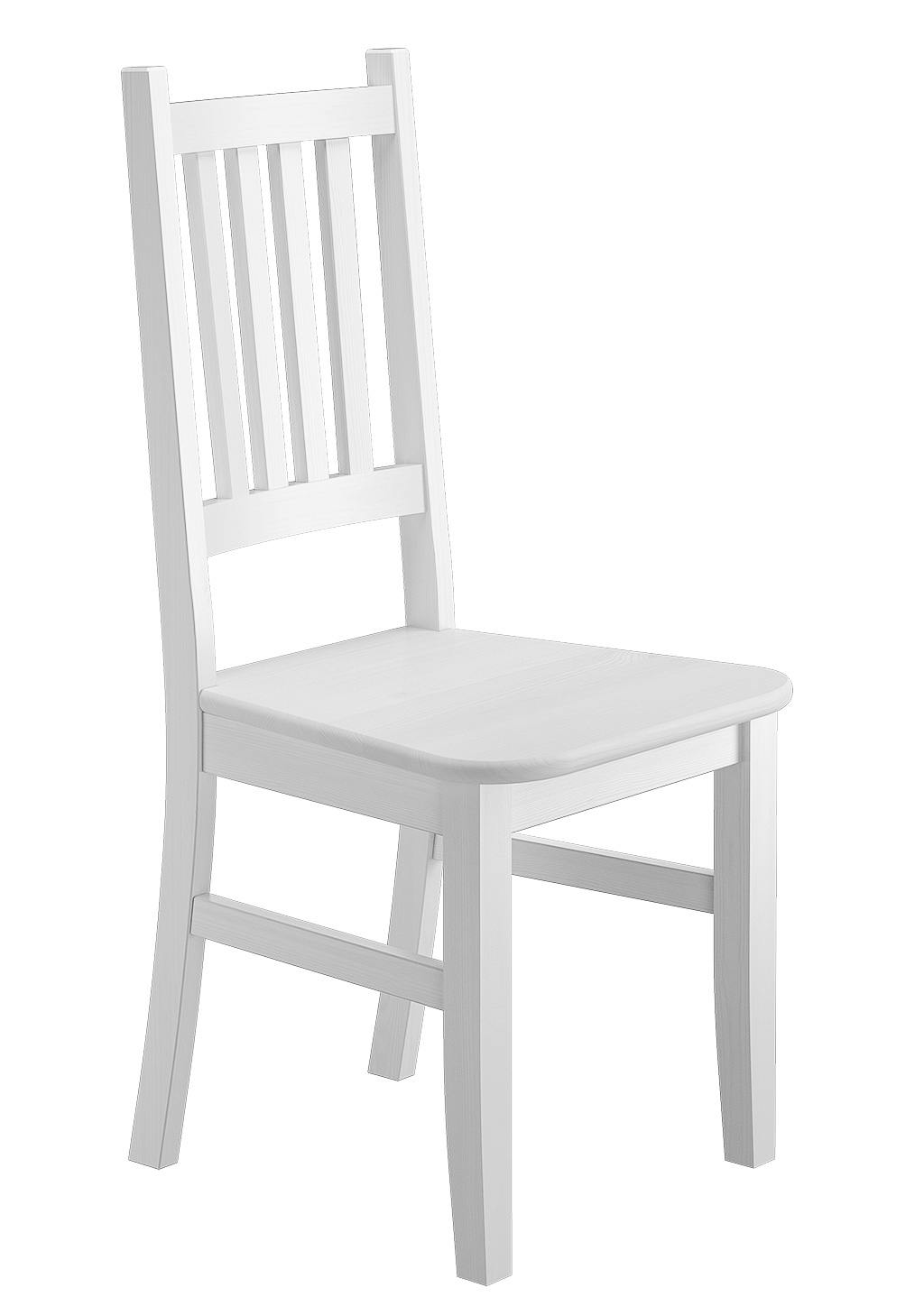 Weißer Stuhl Eris Küchenstuhl Massivholzstuhl Esszimmerstuhl Kiefer 90.