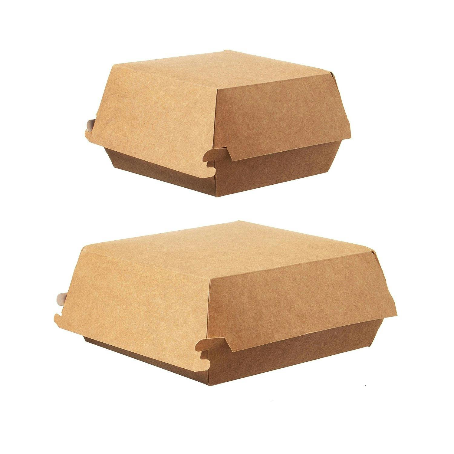 Burger Box Hamburger Box aus Pappkarton biologisch abbaubar und kompostierbar 