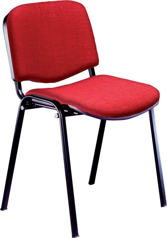 Pack de cuatro sillas fabricadas en plástico PVC y metal color rojo y negro  Confidente Dado Unisit