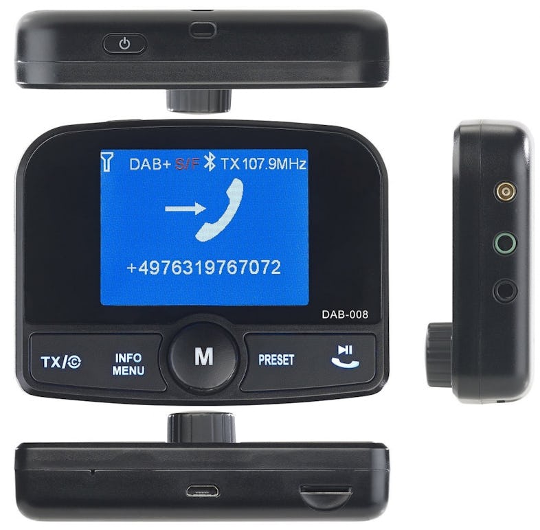 auvisio FMX-640.dab Kfz-DAB+ Empfänger, FM-Transmitter, Bluetooth