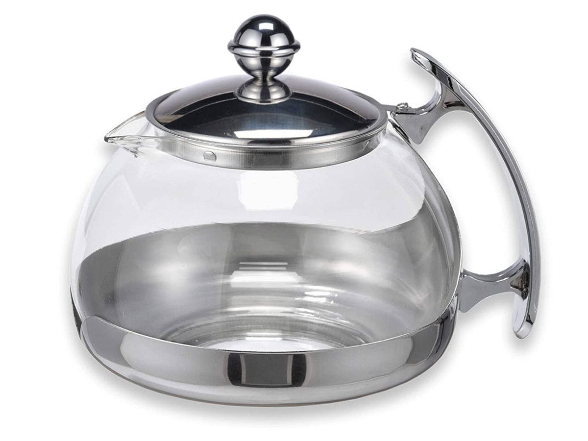 Teekanne Glas mit Edelstahl Stövchen Tee Set Teewärmer Teebereiter ca. 1,2  Liter | METRO Marktplatz