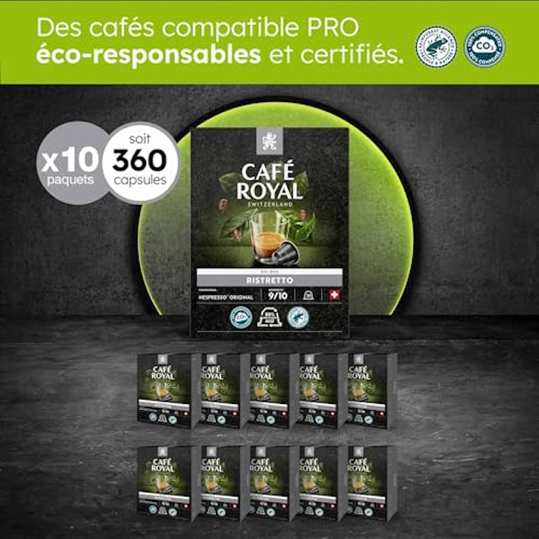 Café en Capsules Aluminium - Café Royal Pro, 5 x 36 - Compatibles avec les  Machines à café Nespresso®* Alu à usage Domestique - Saveur Lungo Forte