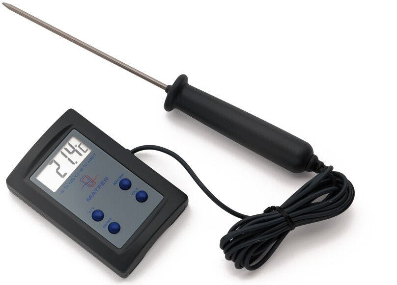 Thermomètre de cuisson éléctronique à sonde -50/+200°C - Matfer