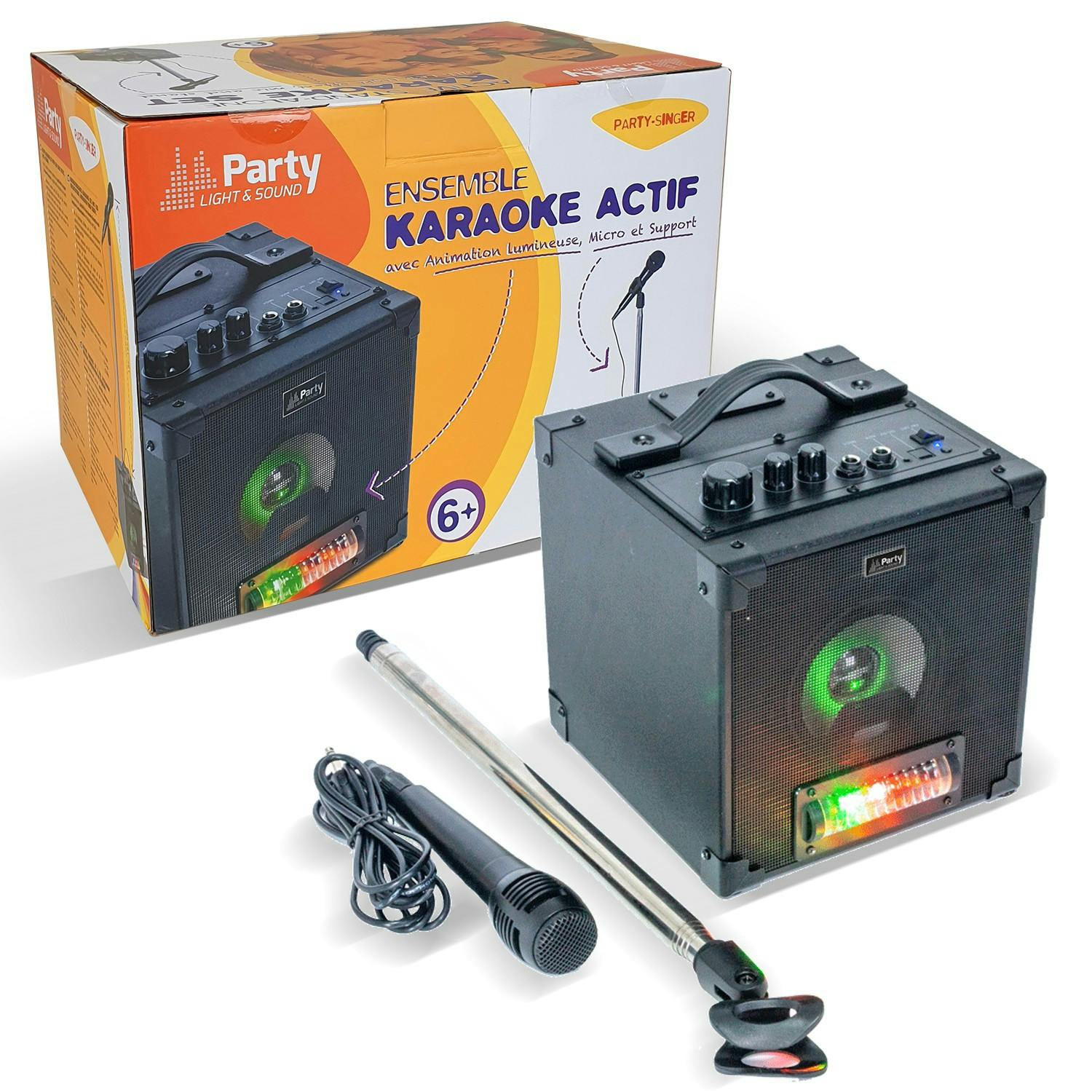 Kit karaoké pour enfants avec 2 microphones et support