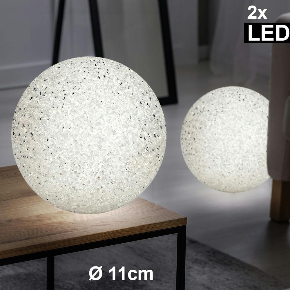 LED Tisch Leuchte Schlaf Zimmer Kugel Strahler Nacht Licht Flexo Lese Lampe Glas 