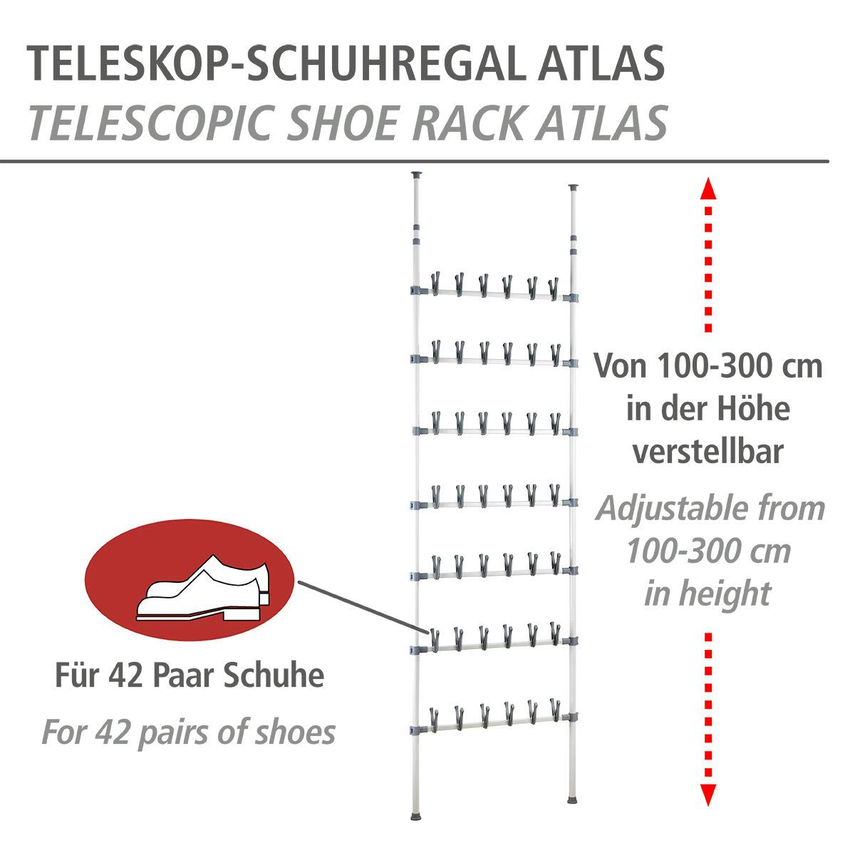 Marktplatz Atlas Teleskop WENKO METRO Schuhregal |