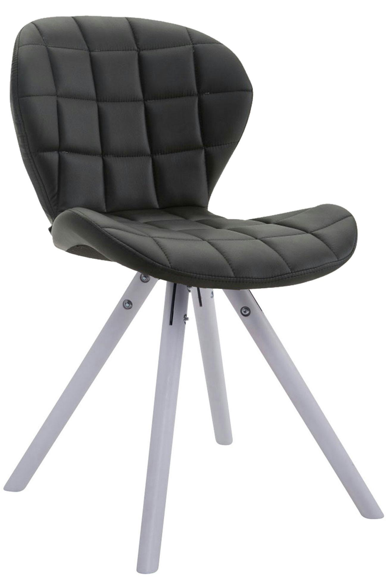 Besucherstuhl Alyssa Kunstleder Rund weiß (eiche) schwarz | METRO