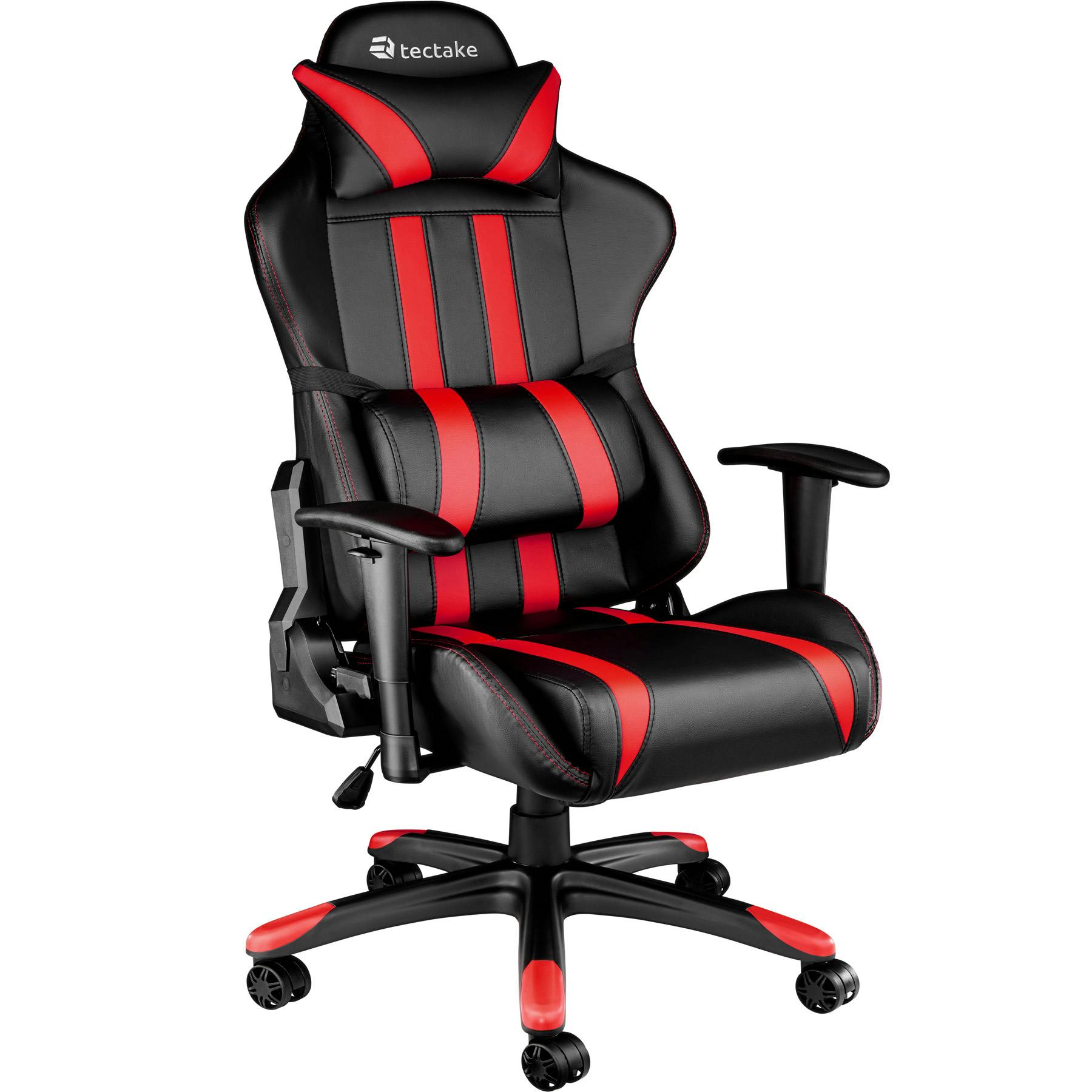 tectake Premium bureaustoel - zwart rood - 402030 | Webshop