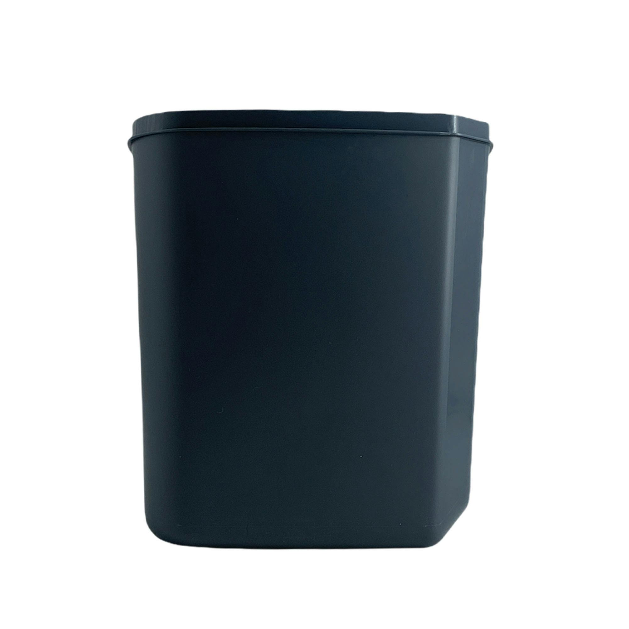 Cubo de basura y reciclaje en acero negro con 2 compartimentos - Hydrabazaar