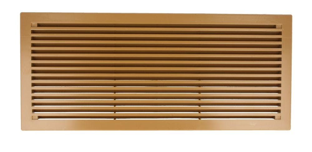Grünbraunes Kunststofflüftungsgitter 290mm x 125mm Türlüftung