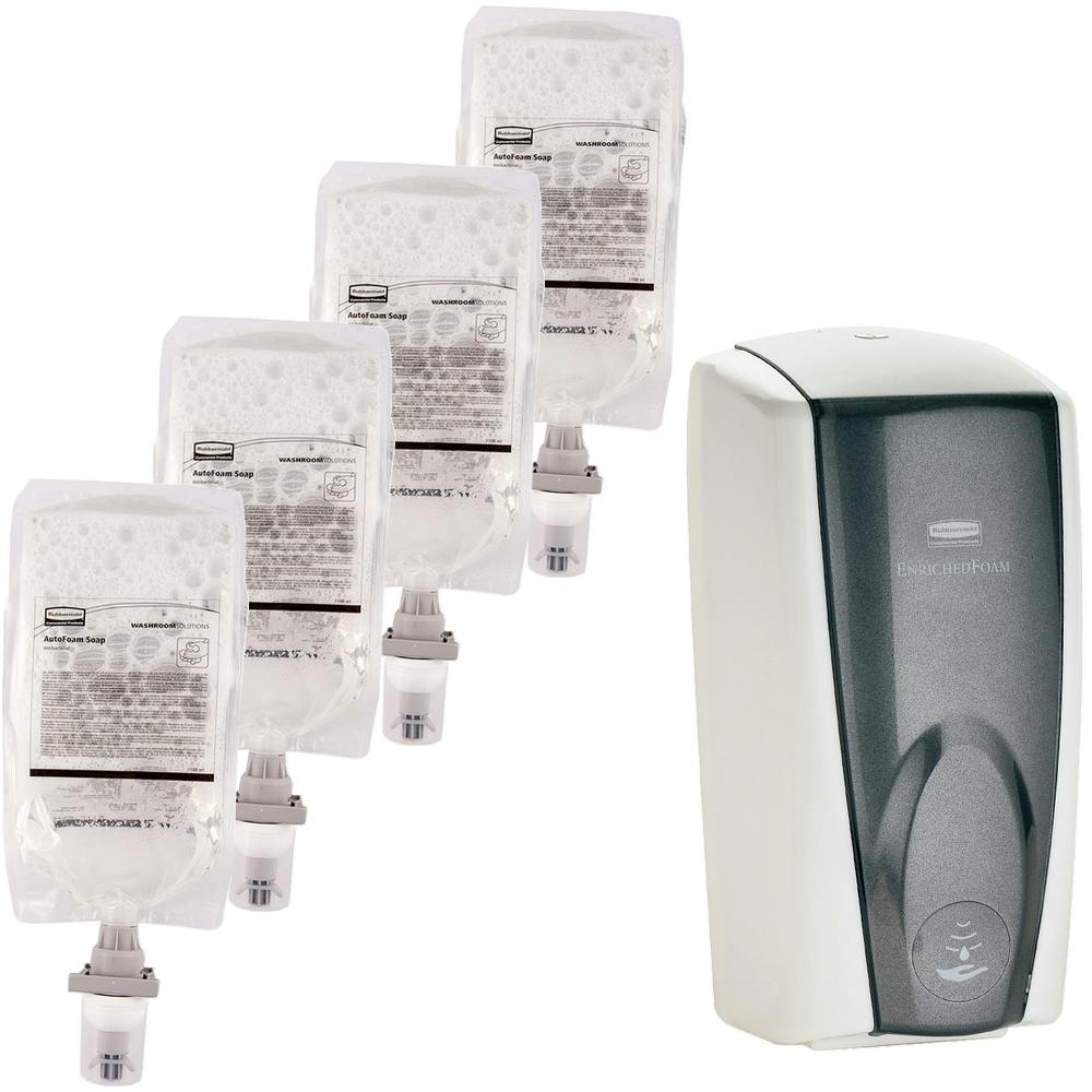 Desinfektionsstation 5-teilig, berührungsloser Seifenspender + 4x
