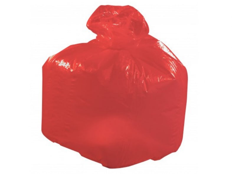 Sac poubelle plastique 50 L 30 microns rouge 