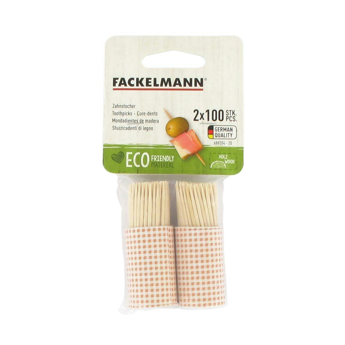 FACKELMANN Piques en bois pour brochettes de 25 cm eco friendly x50