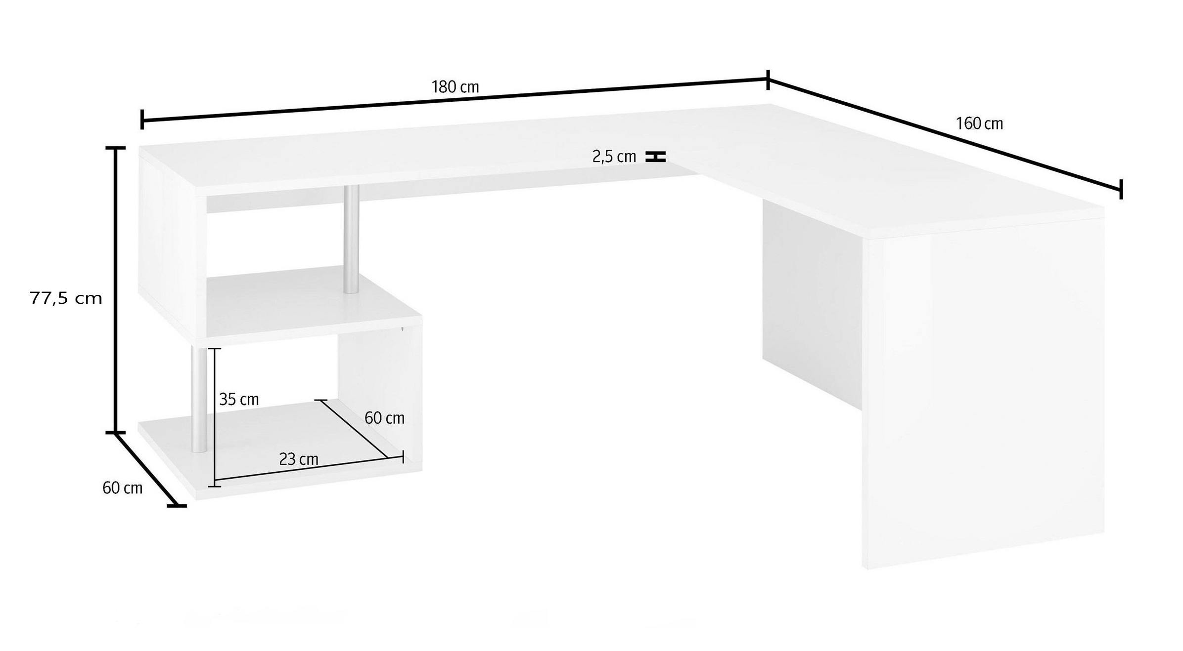 Scrivania Esse 2 Rovere 180 x 60 x 77,5 cm