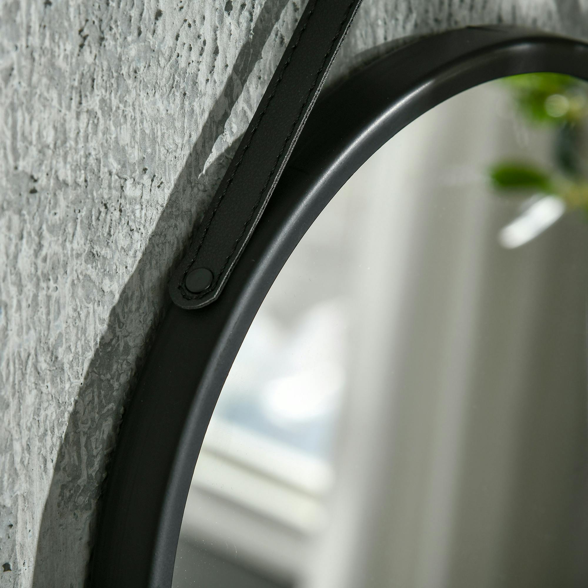 HOMCOM espejo decorativo de pared 30x30 cm espejo redondo de metal