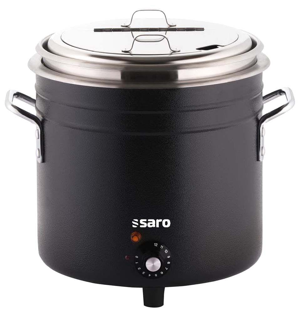 Saro Retro Suppenkessel schwarz 10,4 Liter, ø34,5cm, Suppenwärmer ...