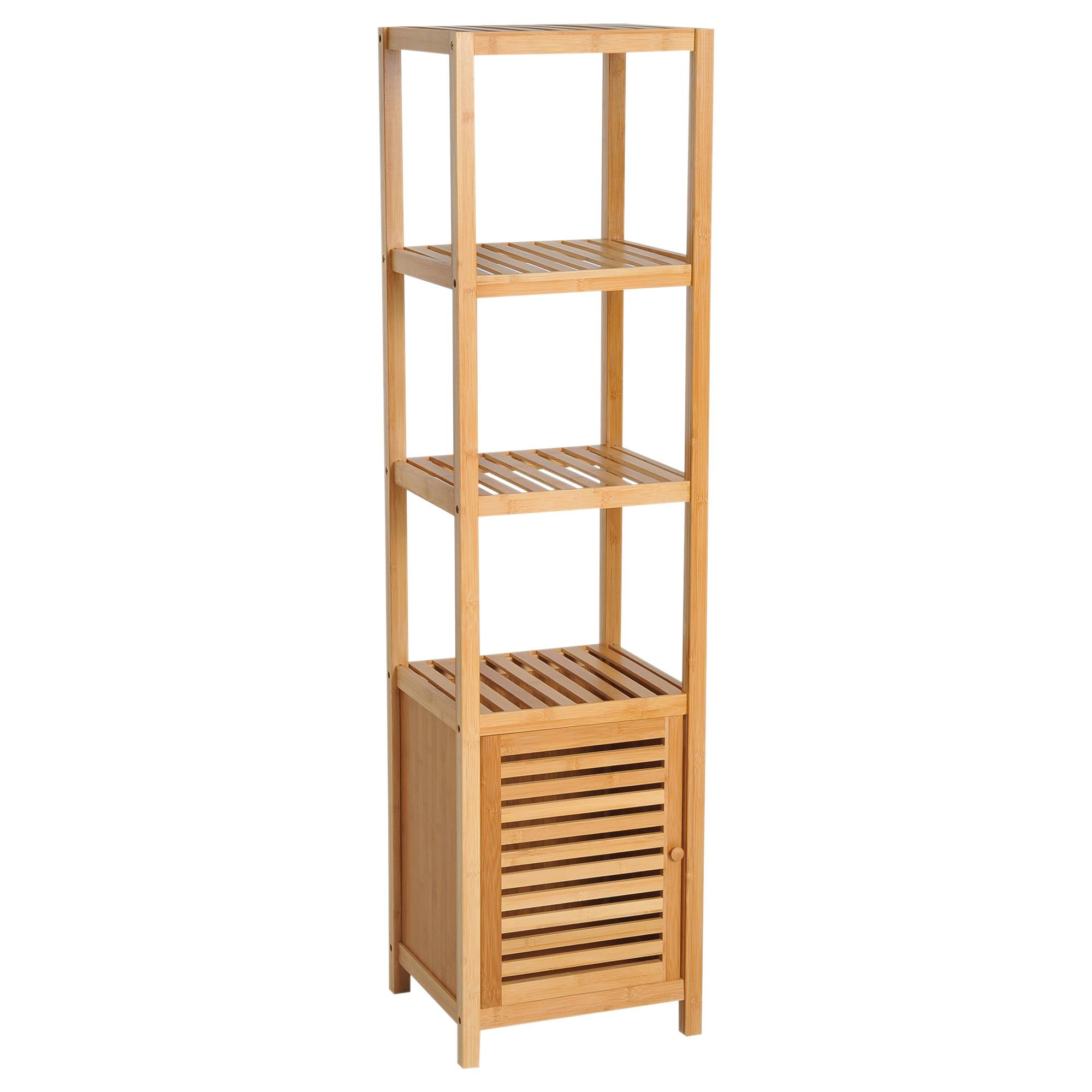 Estantería Escalera de Bambú de 4 Niveles Mueble de Almacenaje  Multifuncional para Baño Salón Cocina 35x36x138