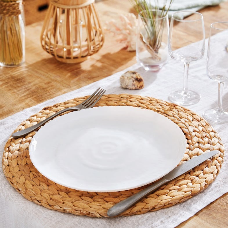 Assiette plate beige 26 cm Mindy - La Table d'Arc