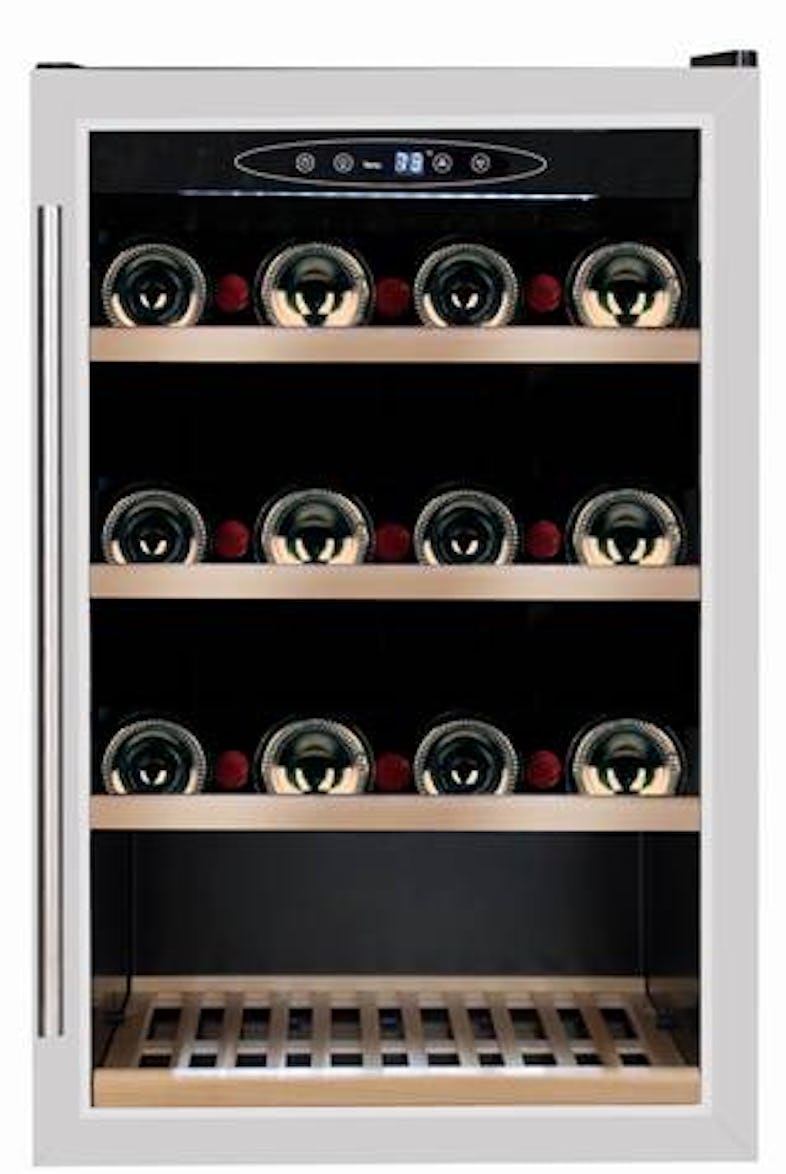METRO Professional Cave à vin GWC2040, acier inoxydable, 58 x 54.3 x 83 cm,  refroidissement statique par ventilateur, 48 bouteilles, noir/argenté