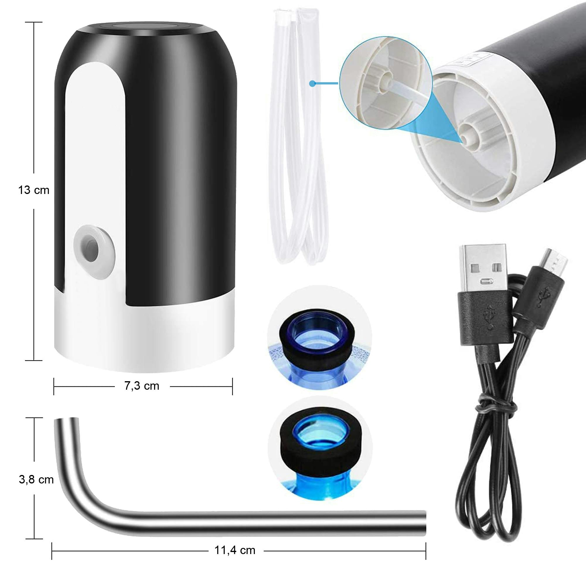 WE Dispensador de Bomba de Agua con carga USB para Agua Embotellada 5/8/10  Litros