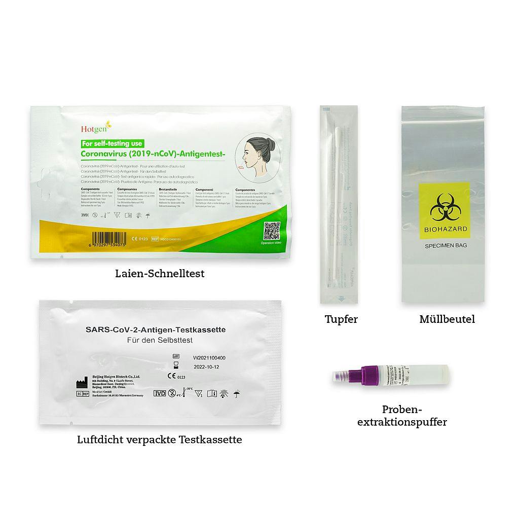 20x Hotgen AntigenNasal LaienSchnelltest (Selbsttest) METRO