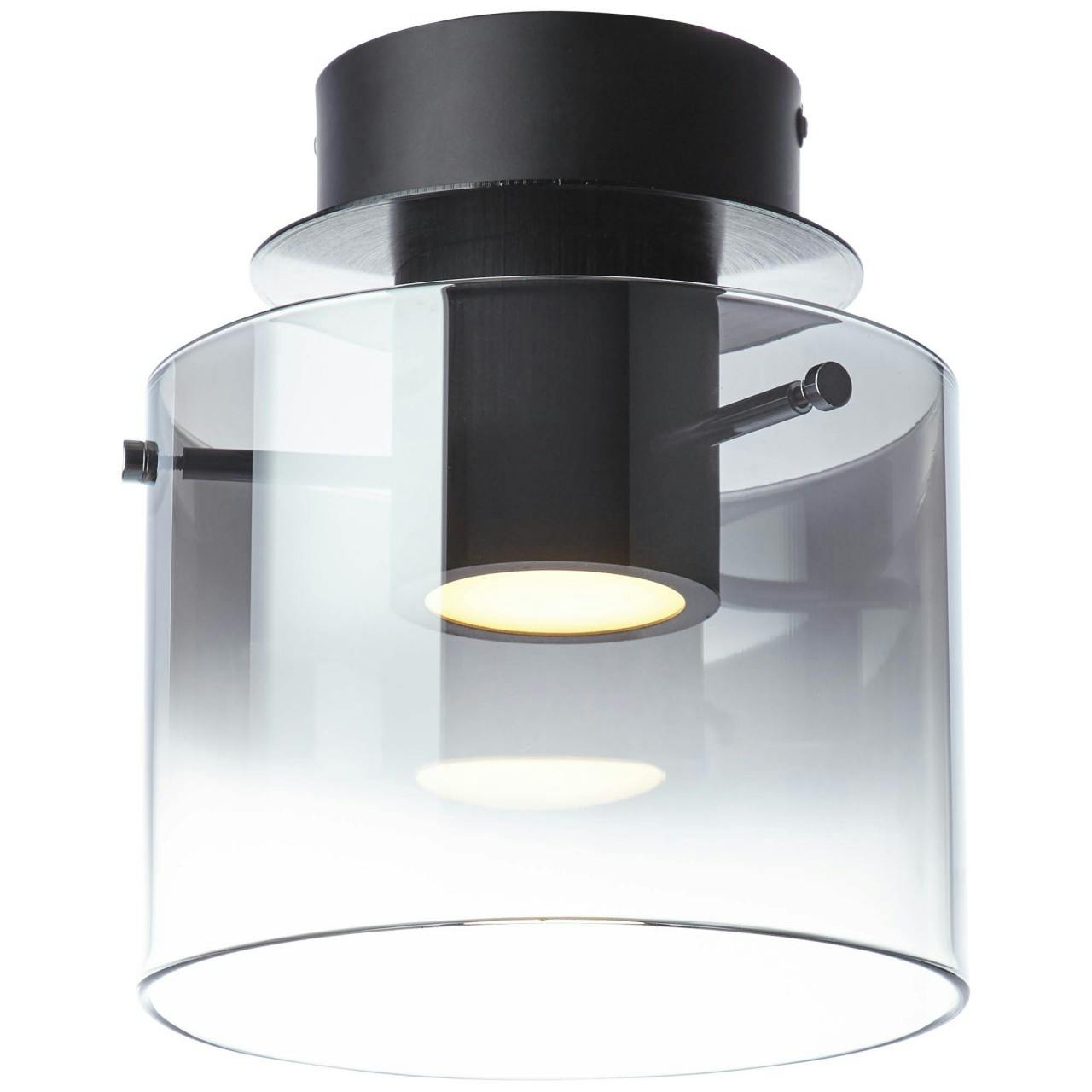 BRILLIANT BETH LED Deckenleuchte 21 cm Glas / Metall Schwarz