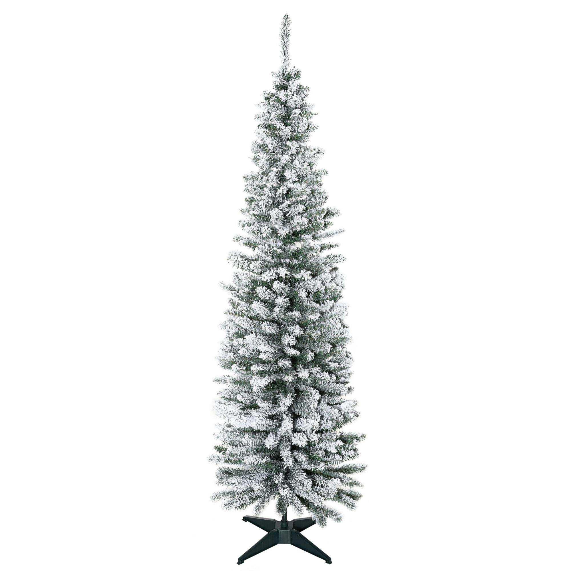 HOMCOM Albero di Natale Artificiale Slim 180cm 390 Rami