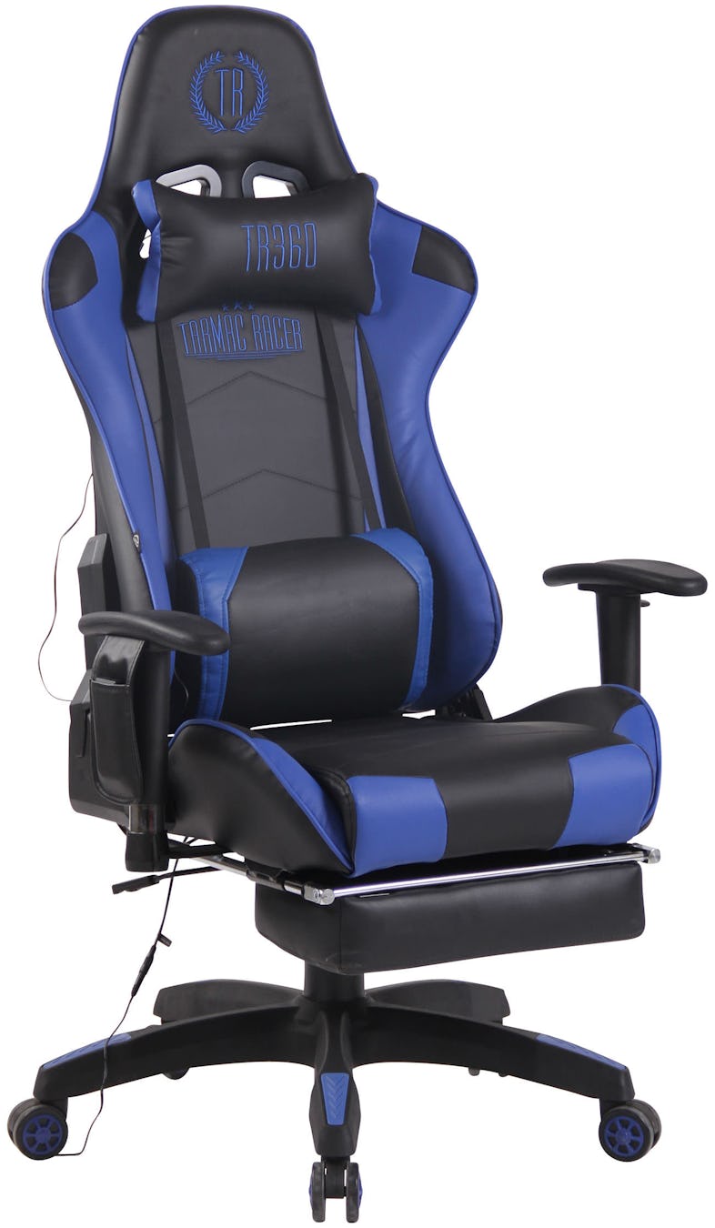 Poltrona Gaming Massaggiante Turbo XFM in Similpelle schwarz/blau