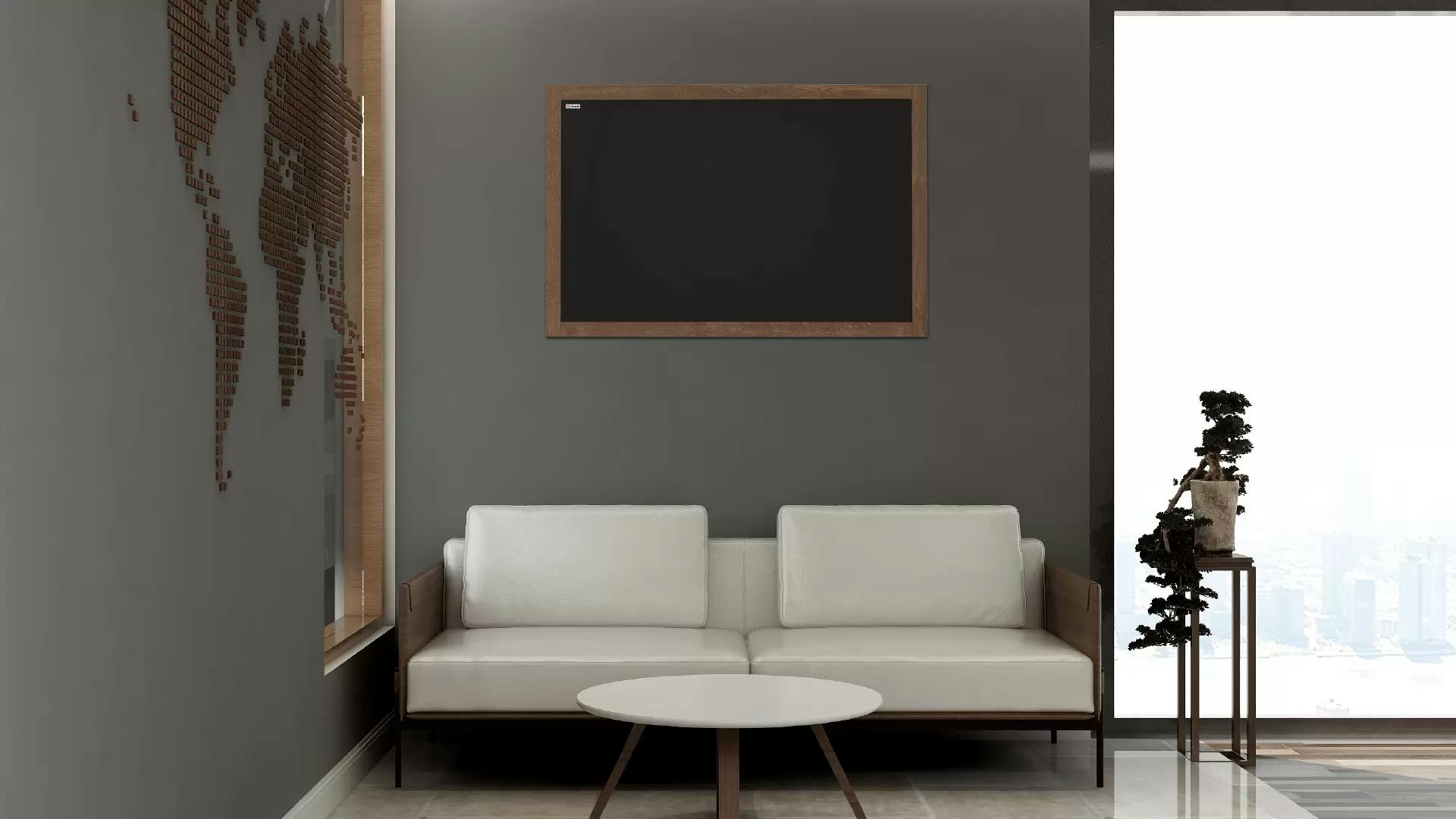 ALLboards Lavagna Nera da Gesso Cornice Legno Bar Ristoranti Menu  [8xDIMENSIONI]