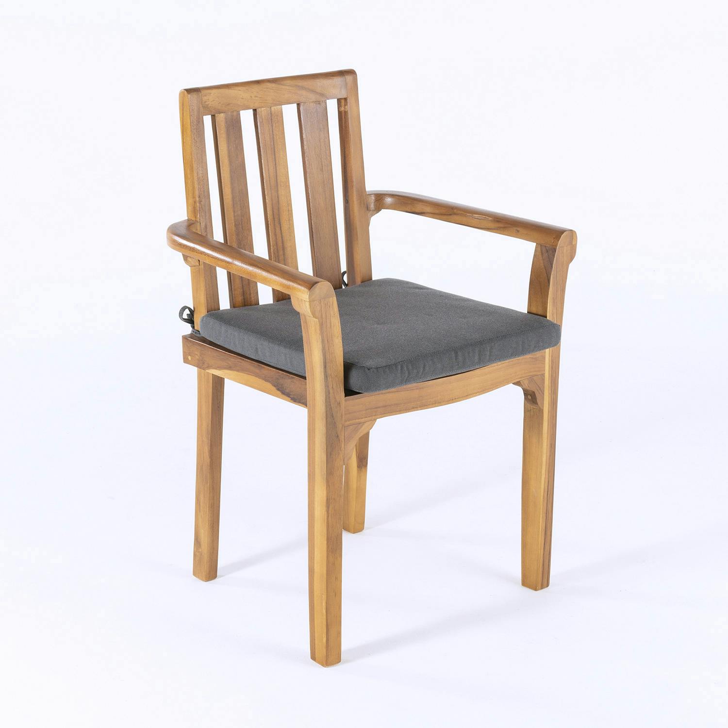 Pack 6 cojines para sillas de jardín beige 42x42x5 cm