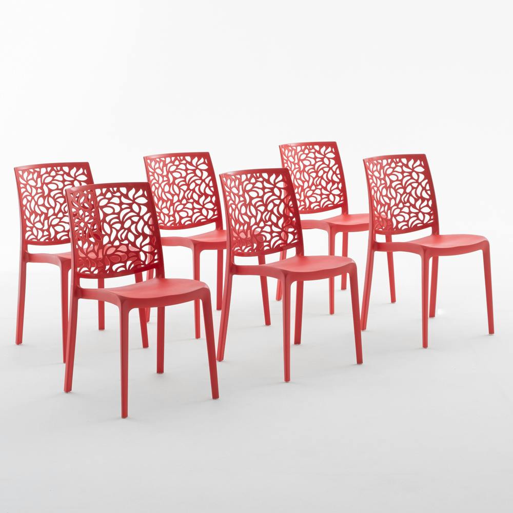 Set Sedie in polipropilene con fibra di vetro impilabili per