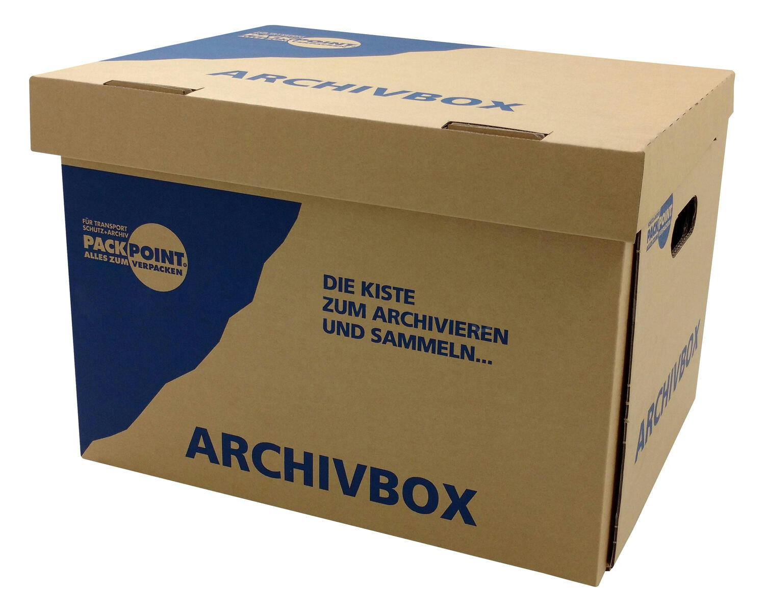 10x Aufbewahrung Archivbox 400x320x290mm stabil stapelbar Keller Dachboden Büro 