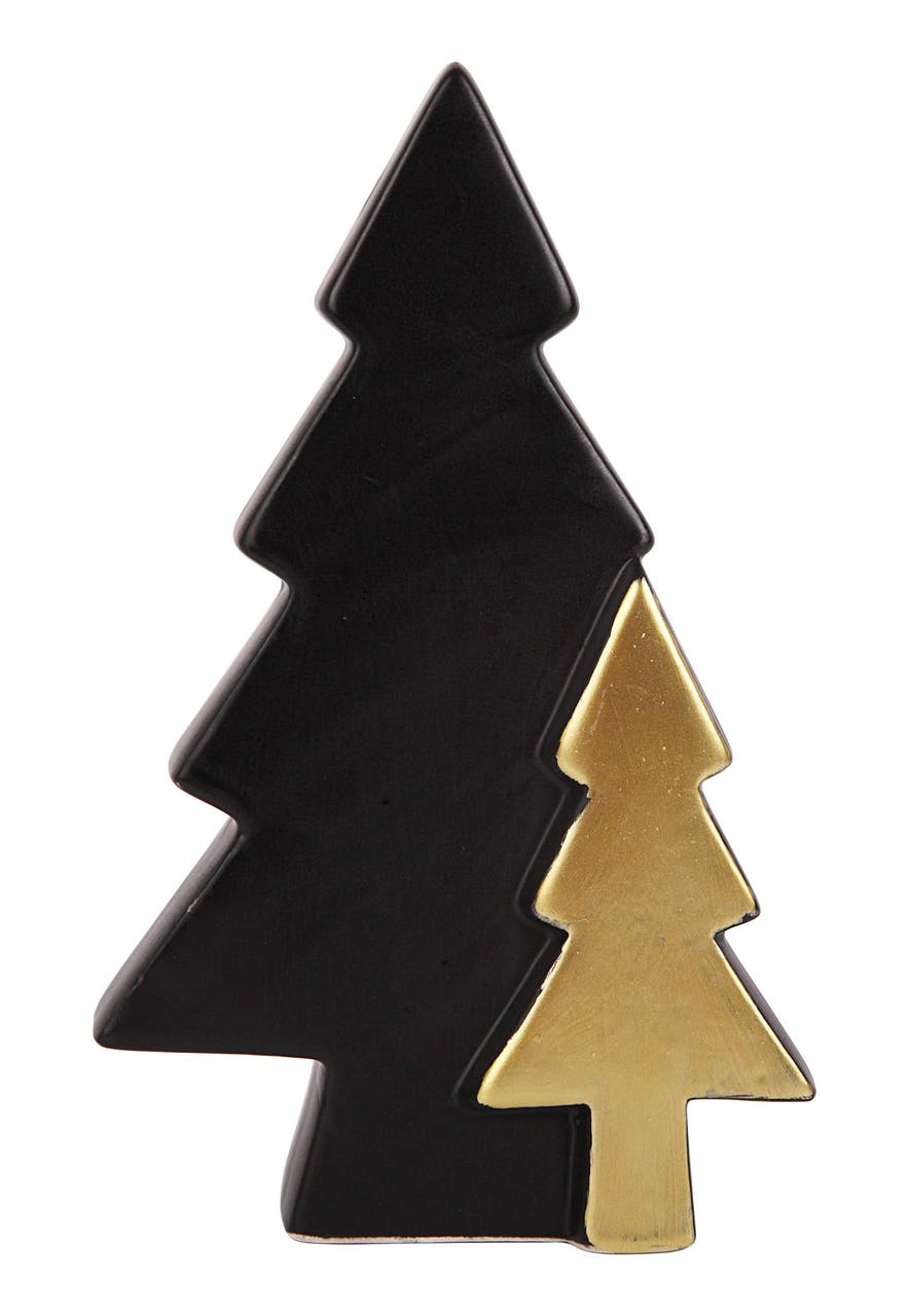 Tarrington House Kerstboom, Keramiek, 22 cm hoogte, vrijstaand, zwart